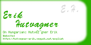 erik hutvagner business card